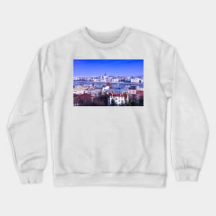 Hungarian Parliament from the Buda Side of Budapest Crewneck Sweatshirt